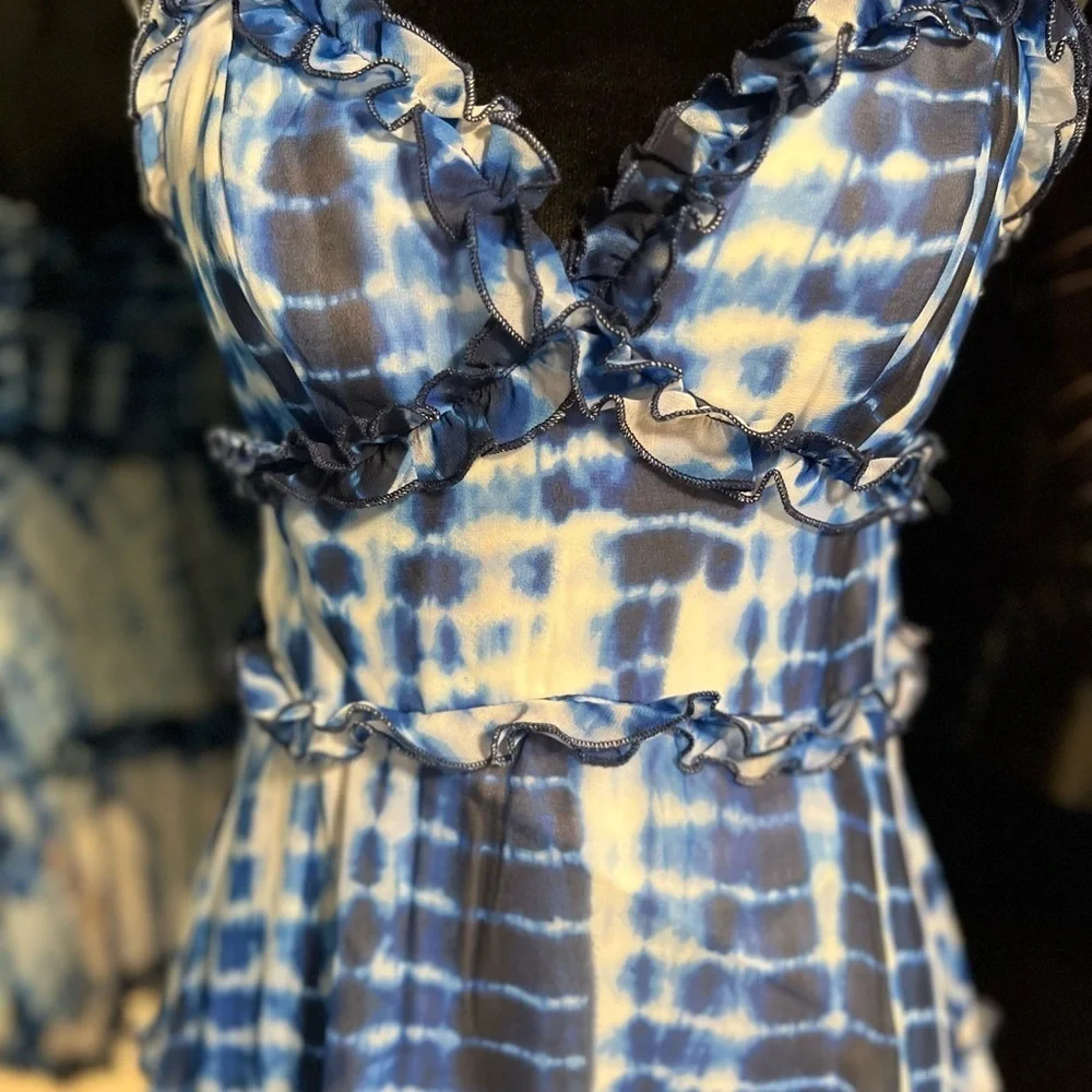 💙💙NWOT- SUPER CUTE TIE DYE SPAGHETTI STRAP DRESS💙💙 SZ 7/8 - Picture 3 of 7